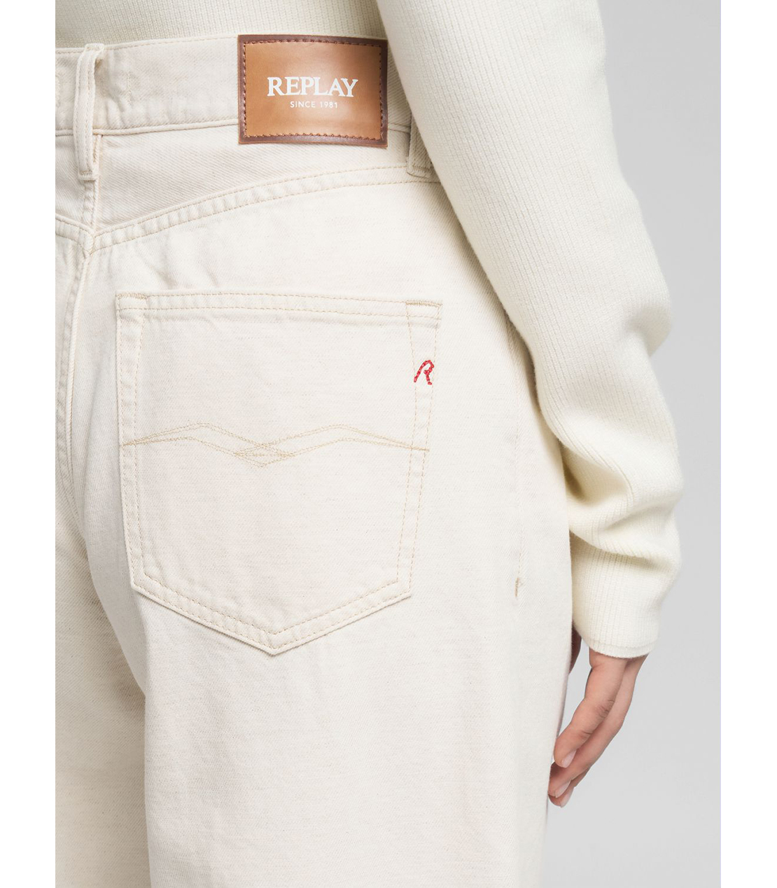 ワイドレッグNALAJAコットンヘンプブルデニム 詳細画像 アイボリー 7